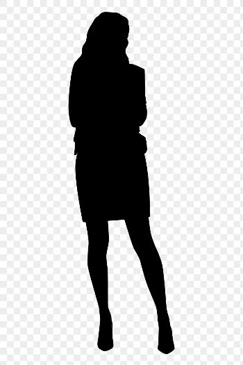 Businesswoman standing png silhouette sticker, | Free PNG - rawpixel