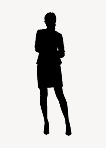 Businesswoman standing silhouette sticker, crossing | Free Vector - rawpixel