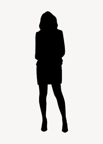 Businesswoman standing silhouette sticker, crossing | Free Vector - rawpixel