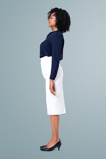 Businesswoman standing straight in confident… | Free stock photo | High Resolution image