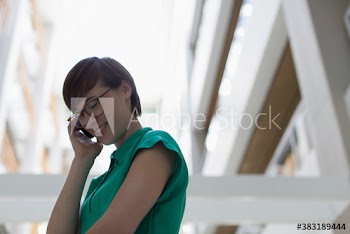 Businesswoman talking on mobile phone