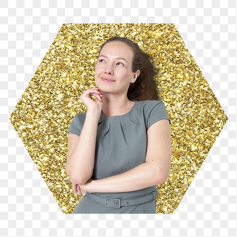 Businesswoman thinking png badge sticker, | Free PNG - rawpixel