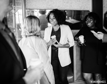 Businesswomen discussing and having fun