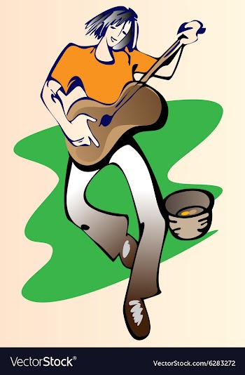 Busker vector image