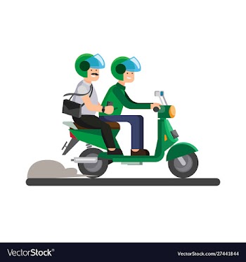 Bussiness man use online transportation icon vector image