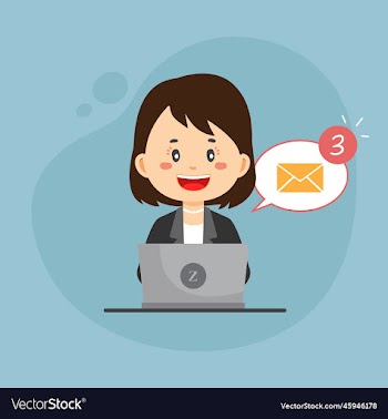 bussiness woman checking email inbox