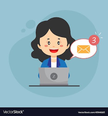 bussiness woman checking email inbox