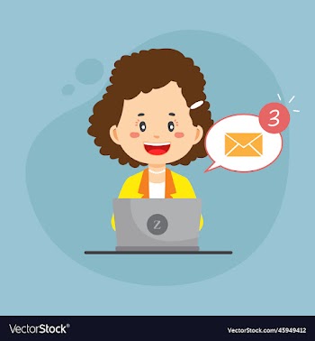 bussiness woman checking email inbox