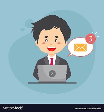 bussiness woman checking email inbox