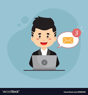 bussiness woman checking email inbox