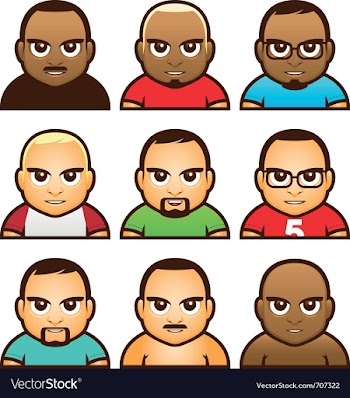 Bust icons vector image
