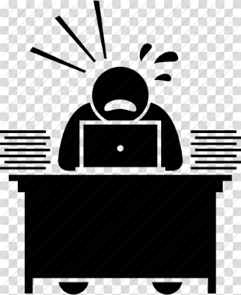 Busy, office, overloaded, paperwork, stress, too much, work icon