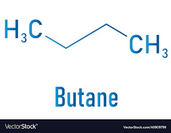 butane hydrocarbon molecule skeletal formula