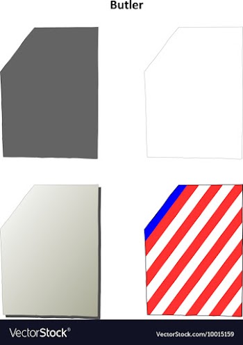 Butler Map Icon Set vector image