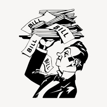 Butler serving bills clipart, vintage | Free Vector - rawpixel