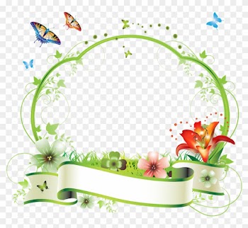 Butterflies &amp; Flowers Frame Çerçeve-frame &amp; Border - Frame Floral Png