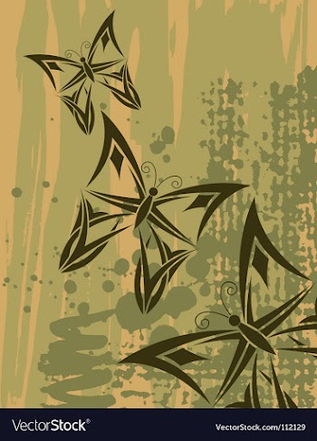 Butterflies background vector image