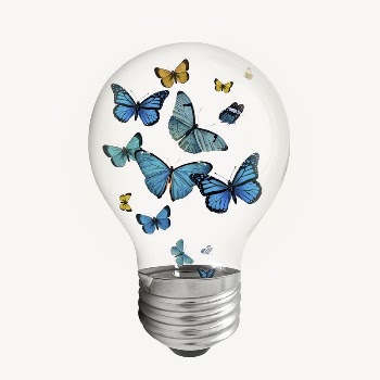 Butterflies bulb sticker, insect, aesthetic | Free PSD - rawpixel