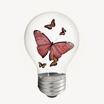 Butterflies bulb sticker, insect, aesthetic | Free PSD - rawpixel