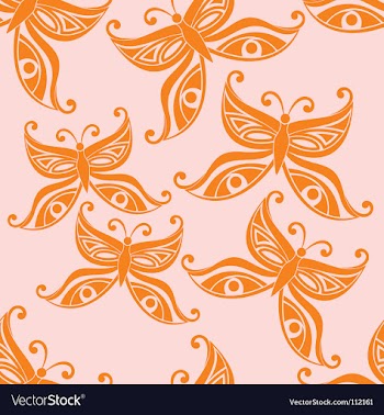 Butterflies seamless background vector image