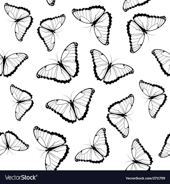  					Butterflies Seamless Pattern vector image														