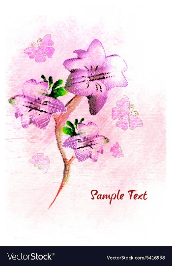 Butterflies with colorful floral vector image