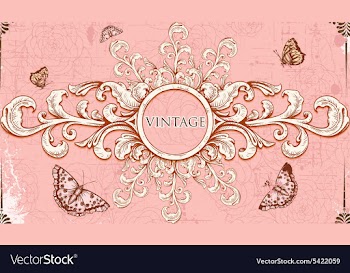 Butterflies with floral vector image