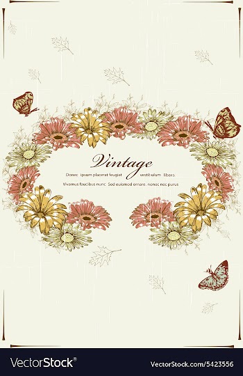 Butterflies with floral vector image