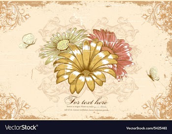 Butterflies with floral vector image