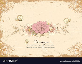 Butterflies with floral vector image
