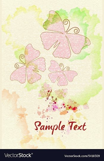 Butterflies with grunge vector image