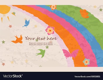 Butterflies with rainbow vector image