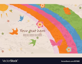 Butterflies with rainbow vector image
