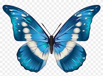 Butterfly Blue Png Clip Art Image - Transparent Background Butterfly Clipart