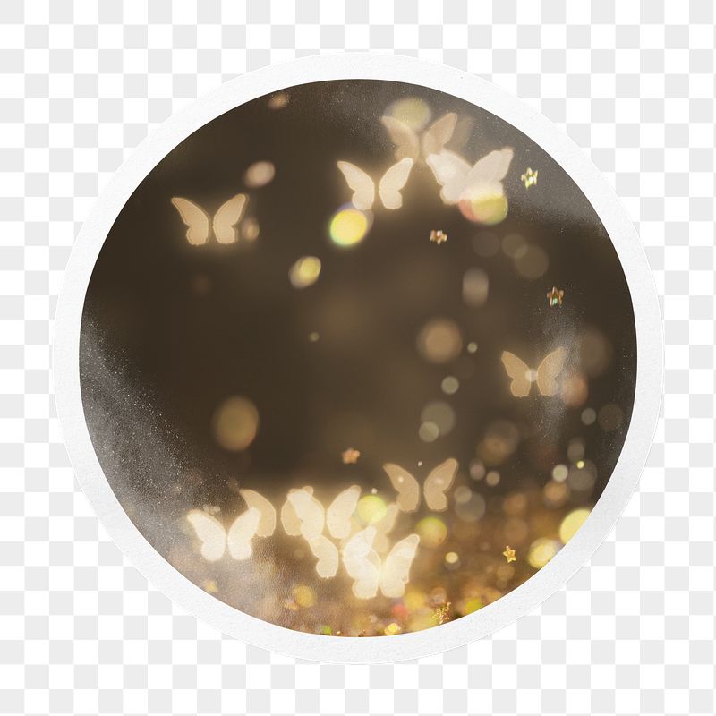 Butterfly bokeh png badge sticker | Free PNG - rawpixel