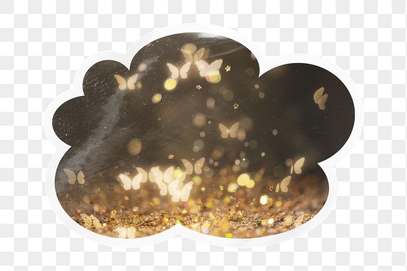 Butterfly bokeh png cloud badge | Free PNG - rawpixel