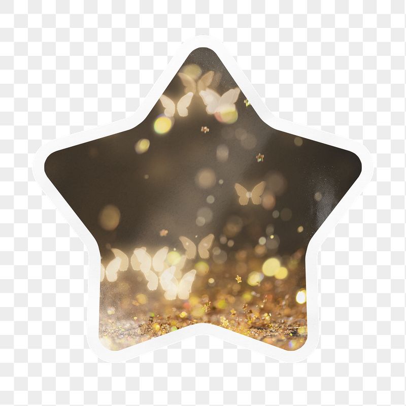 Butterfly bokeh png star badge | Free PNG - rawpixel
