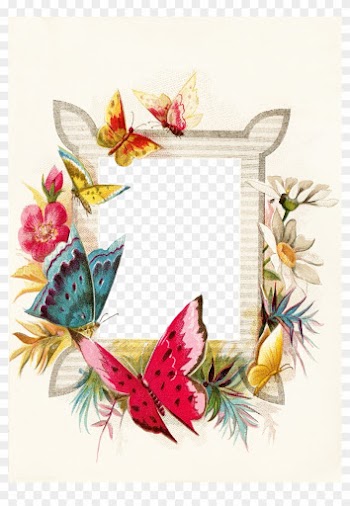 Butterfly Borders And Frames Png Clipart Butterfly - Transparent Butterfly Border