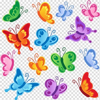Butterfly Cartoon , Colorful cartoon butterfly transparent background PNG clipart