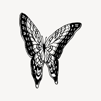 Butterfly clipart, drawing illustration vector. | Free Vector Illustration - rawpixel