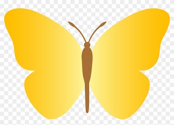 Butterfly Clipart Simple Butterfly - Butterfly Cartoon Yellow