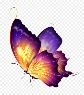 Butterfly Color Purple Clip art - Purple Butterfly 