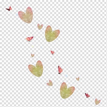 Butterfly, Colorful Butterfly Heart transparent background PNG clipart