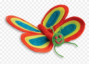 Butterfly Crafts For Kids - Wikki Stix - Alphabet Card Set (with 36 Wikki Stix)