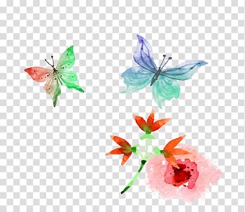 Butterfly Design Portable Network Graphics Adobe shop Watercolor painting, 素材中国 sccnn.com 7 transparent background PNG clipart