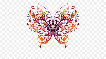 Butterfly Drawing Art Clip art - Colorful butterfly elements 