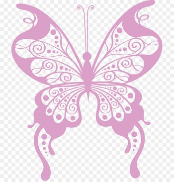 Butterfly Drawing Image Rubber stamping Paper - decoupage 