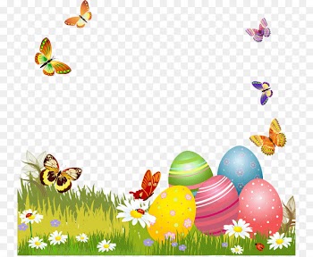 Butterfly Easter egg Greeting card Clip art - Creative cartoon butterfly eggs grass 