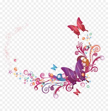 Butterfly effect - Butterfly pattern border 