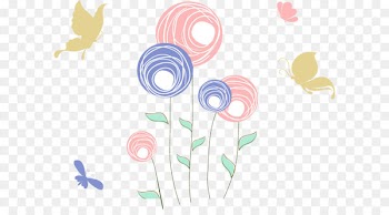 Butterfly Euclidean vector Drawing - Children draw circles flowers vector diagram 